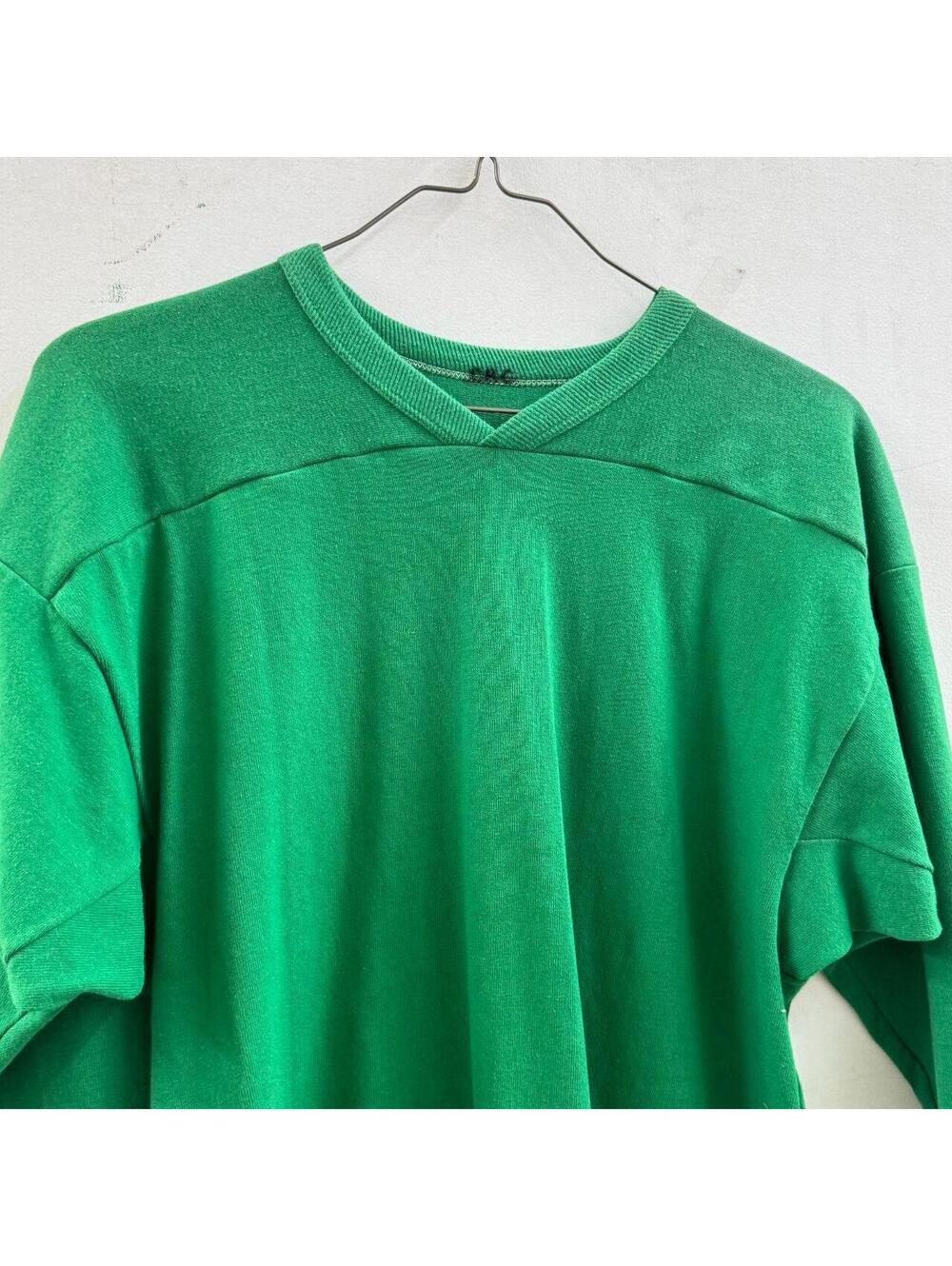 Vintage 1970s Russell Athletic Kelly Green Blank Football Practice Jersey - Picture 2 of 4